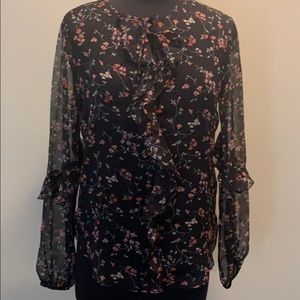 New! Lauren Ralph Lauren Sheer Blouse